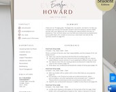 Entry Level Resume Template: Student, Internship, First Job (MS Word, Google Docs)
