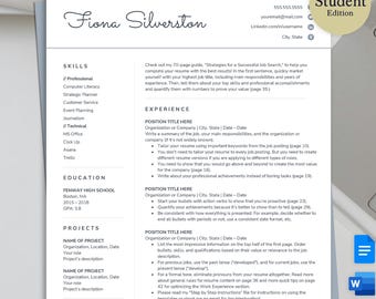 Sjabloon CV voor studenten: modern cv voor Google Documenten en MS Word