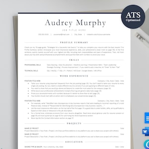 Tech Resume Template: Modern, Minimalist, ATS-Friendly (Google Docs, Word, Canva)