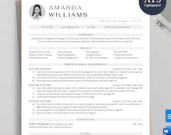 ATS Resume Template: Modern Minimalist Design (Word & Google Docs)