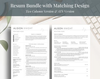 Nurse Resume Template Word, Resume Google Docs, Apple Pages Resume | Nursing Resume, LPN Resume, RN Resume, Medical Resume, CV Template