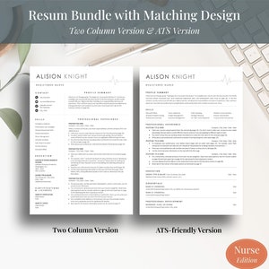Nurse Resume Template Word, Resume Google Docs, Apple Pages Resume | Nursing Resume, LPN Resume, RN Resume, Medical Resume, CV Template
