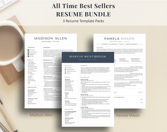 Resume Template Bundle: Modern, Professional CV (Word, Google Docs)