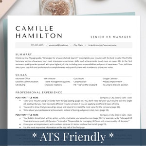 Minimalist ATS Friendly Resume Template for Google Docs & Word Clean Modern ATS Resume for HR Manager, Recruiter Resume, Simple Resume image 1