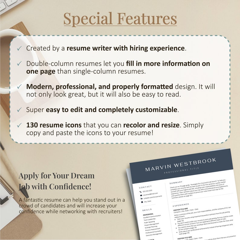 Curriculum vitae del CEO para Word Google Docs currículum Etsy España