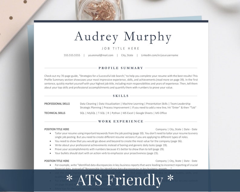 Resume for Developer, ATS Friendly Tech Resume Template Tech, IT, Computer Science Resume for Google Docs & Word, Modern, Minimalist Resume image 1