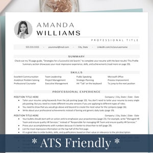 ATS Friendly Resume Template for Microsoft Word & Google Docs, Simple Modern Minimalist Resume Template Word, CV Template Lebenslauf Vorlage