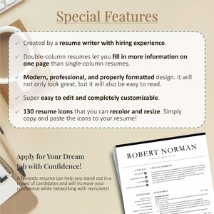 Resume Template Word, Google Docs, C Level Excutive Resume, Modern ...