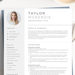 Resume Template, Modern Resume Template with Photo, Resume Template Word, Creative Resume, Cover Letter, Professional CV Template