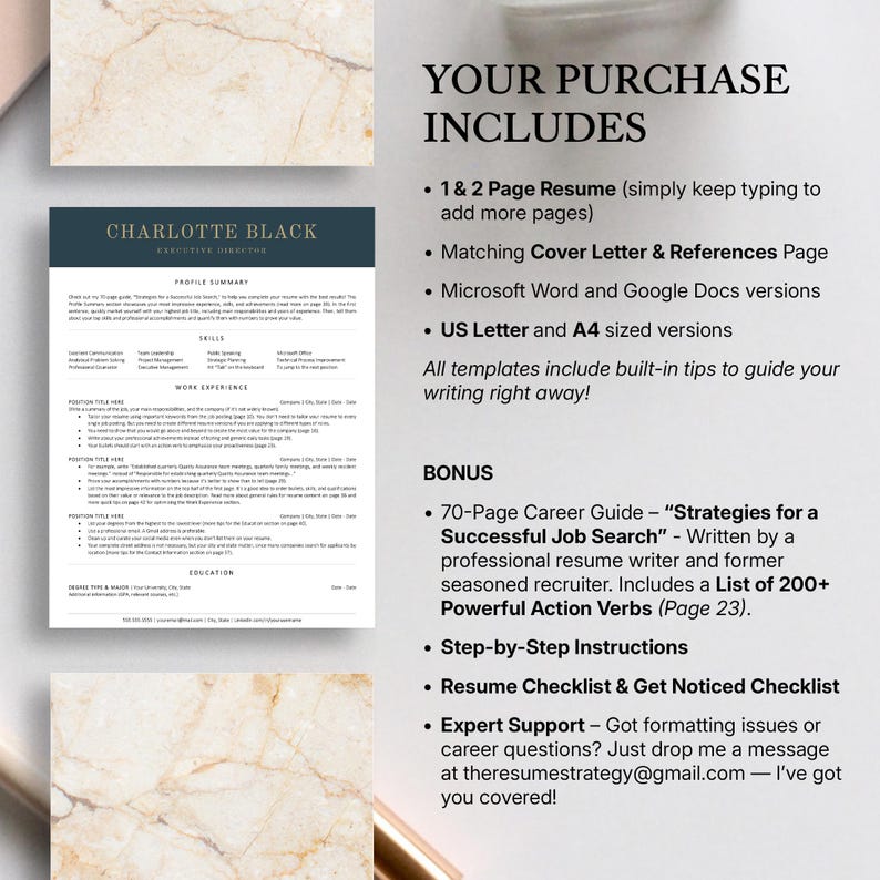 Executive Resume Template: ATS-Friendly Modern CEO Design for Word, Google Docs image 3
