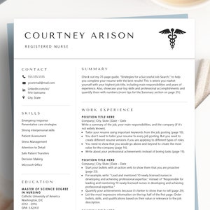Nurse Resume Template Word, Resume Google Docs, Apple Pages Resume | Nursing Resume, LPN Resume, RN Resume, Medical Resume, CV Template
