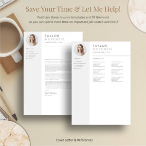 Resume Template, Modern Resume Template with Photo, Resume Template Word, Creative Resume, Cover Letter, Professional CV Template zdjęcie 7