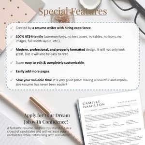 Minimalist ATS Friendly Resume Template for Google Docs & Word Clean Modern ATS Resume for HR Manager, Recruiter Resume, Simple Resume image 3