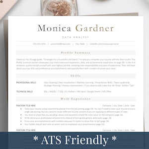 ATS Resume Template: Modern Tech Resume for Word & Google Docs