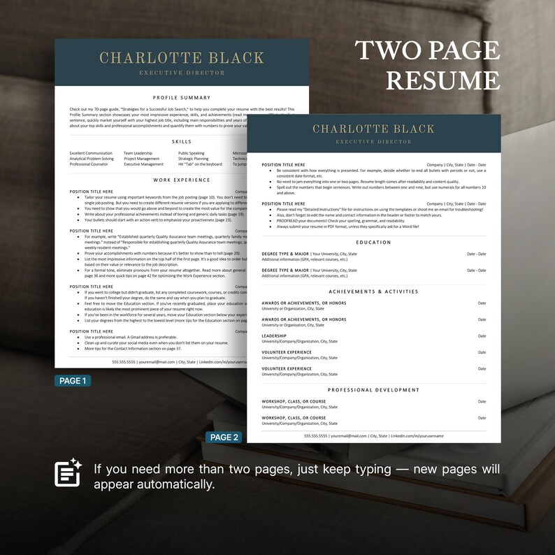 Executive Resume Template: ATS-Friendly Modern CEO Design for Word, Google Docs image 4