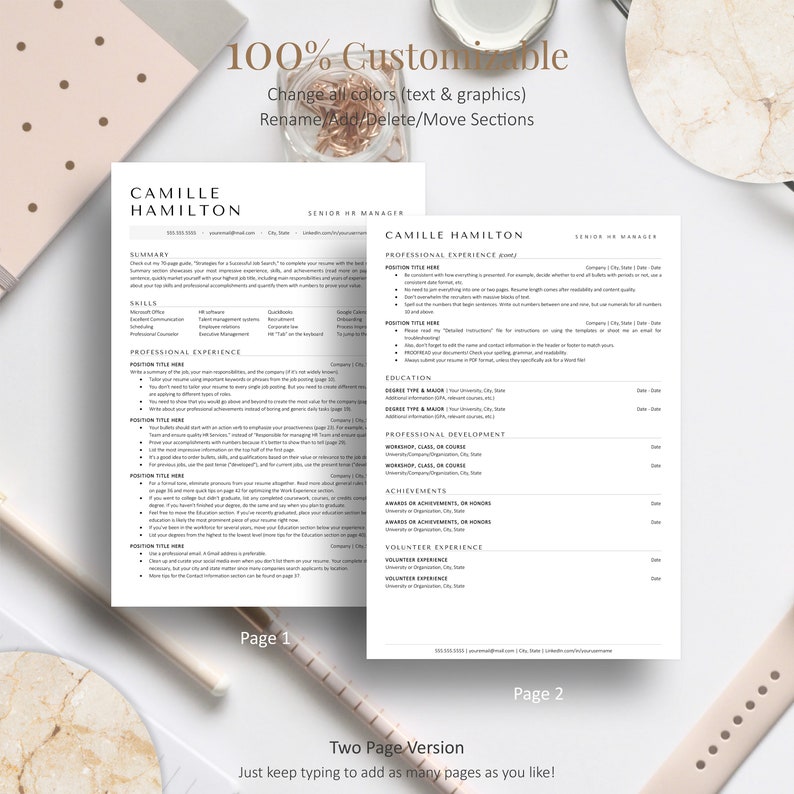 Minimalist ATS Friendly Resume Template for Google Docs & Word Clean Modern ATS Resume for HR Manager, Recruiter Resume, Simple Resume image 5