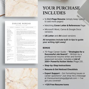 Nowoczesny szablon CV dla kadry kierowniczej: minimalistyczny design (Canva, Word, Dokumenty Google) zdjęcie 3