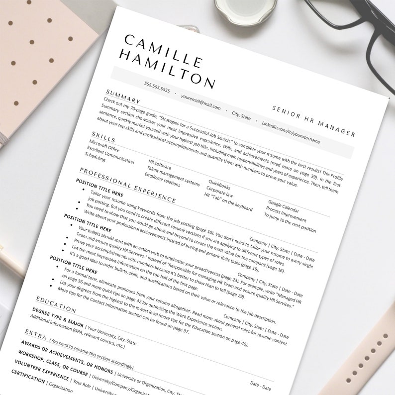 Minimalist ATS Friendly Resume Template for Google Docs & Word Clean Modern ATS Resume for HR Manager, Recruiter Resume, Simple Resume image 10