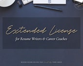Resume Template Extended License: Commercial Use for Resume Writers and Career Coaches