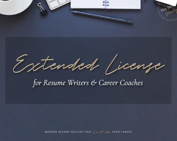 Resume Template Extended License: Commercial Use for Resume Writers and Career Coaches