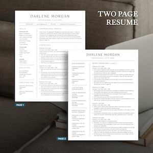 Nowoczesny szablon CV dla kadry kierowniczej: minimalistyczny design (Canva, Word, Dokumenty Google) zdjęcie 4
