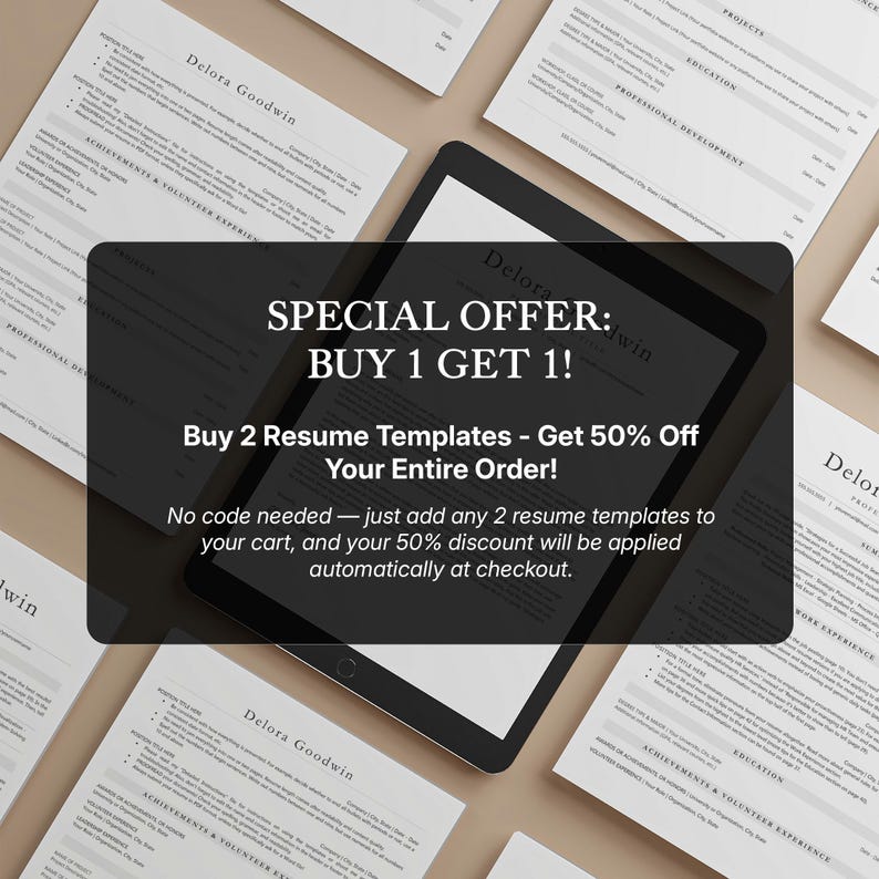 Plantilla de CV ATS: CV moderno y minimalista (Word y Google Docs) imagen 11