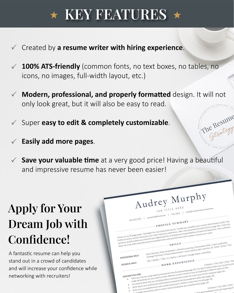 Resume for Developer ATS Friendly Tech Resume Template Tech - Etsy Canada