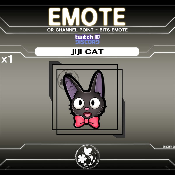 Jiji "Kiki the Little Witch" "Kiki's Delivery Service"Emote or Twitch Discord channel point