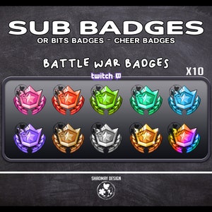 Battle Royale War Sub badges bit/cheer Twitch