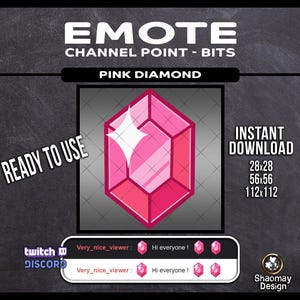 Pink Diamond Gem Emote/pt Twitch Discord Channel