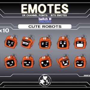 Pack Emotes Robots or Twitch Discord Channel Points