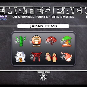 PACK Japan Items Emotes or Twitch Discord Channel Points