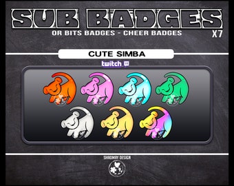 Simba Lion Sub badges bit/cheer Twitch