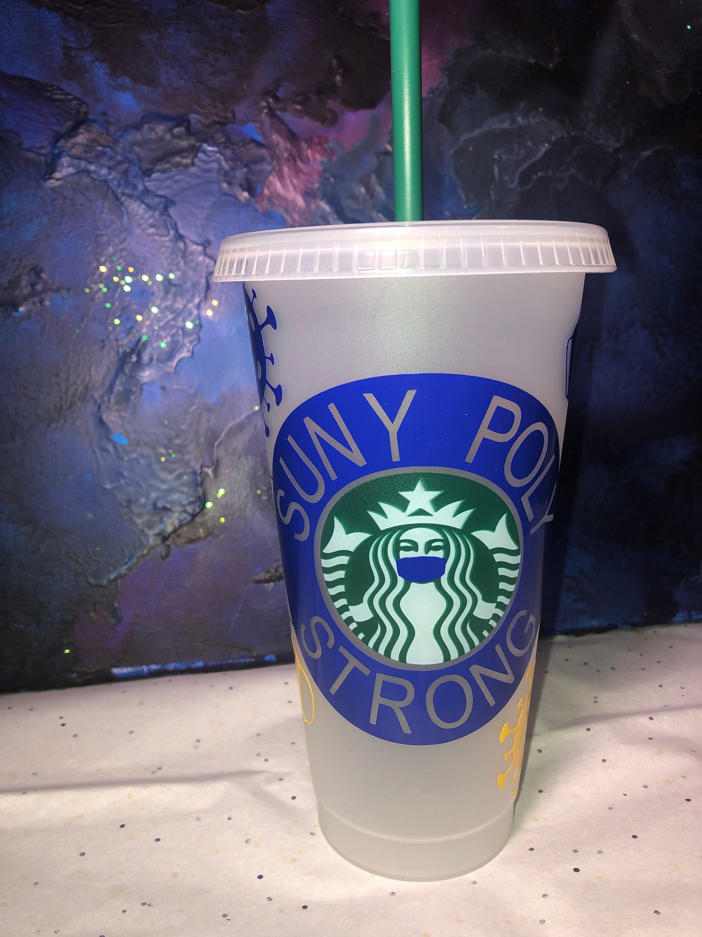 SUNY POLY Strong Starbucks Iced Coffee Cup Etsy