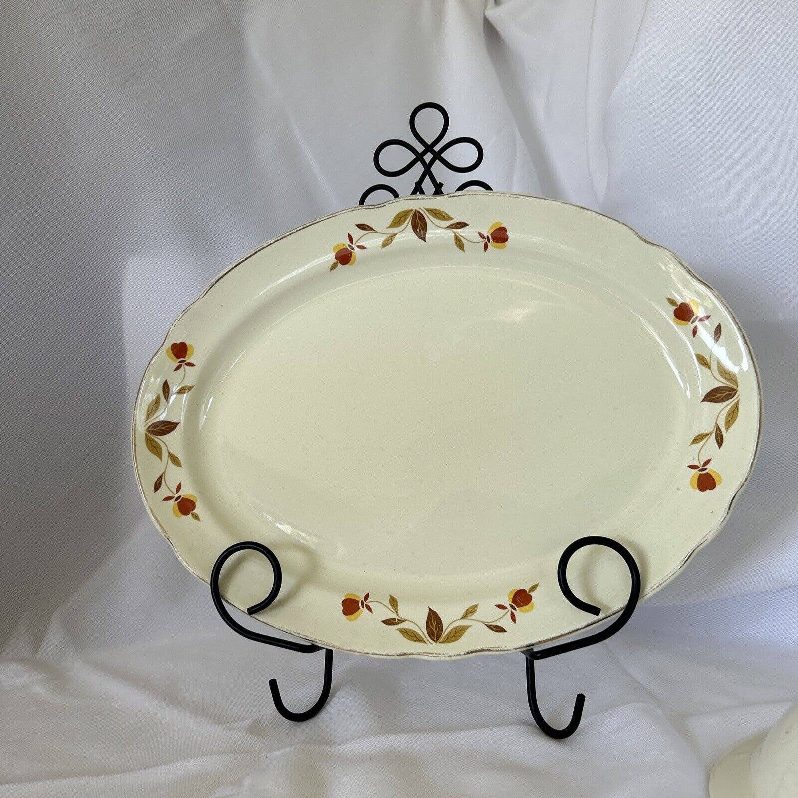 Jewel Tea by Hall Setving Set 2 Oval Platters, and 1 Oval Serving Bowl