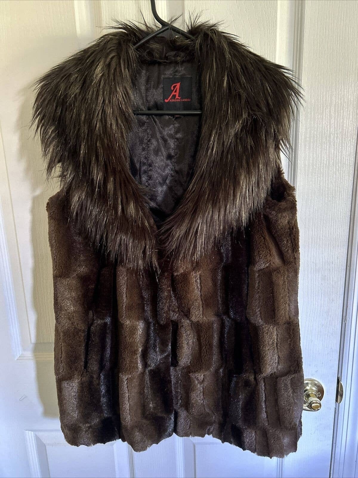 Adrienne landau faux fur vest outlet