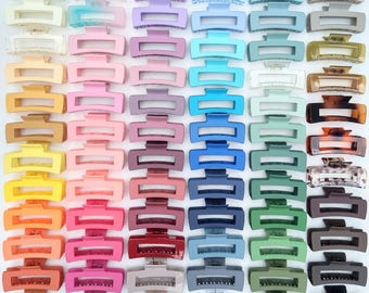 Large Rectangle Hair Claw Clip: Thick Hair Accessory