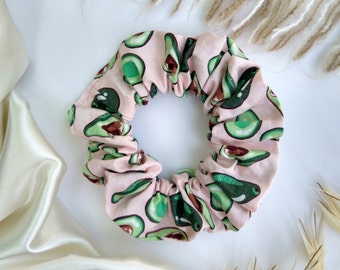 Avocado Scrunchie: Large Hair Tie, Tween Girl Gift
