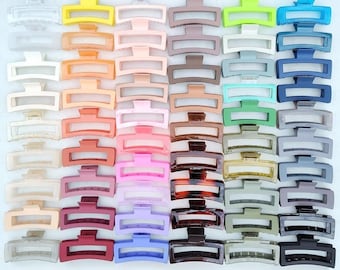 XL Rectangle Hair Claw Clip: Jumbo Thick Hair Accessory