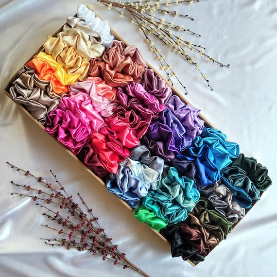 Large Satin Scrunchies, Jumbo Scrunchie, Oversized Scrunchie  display picture 2