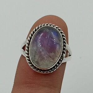 Natural Moonstone Ring, Moonstone Silver Ring, Handmade Moonstone Ring, Moonstone Ring, Ring, Rainbow Moonstone Ring, Statement Ring
