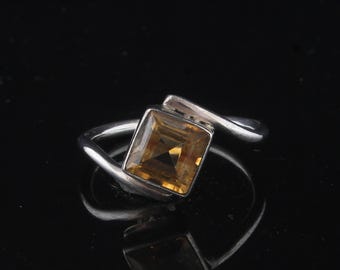Citrine Ring Sterling Silver,Handmade Ring, 92.5% sterling silver ring,Citrine Ring, dainty citrine ring, Birthstone Ring, Citrine Ring