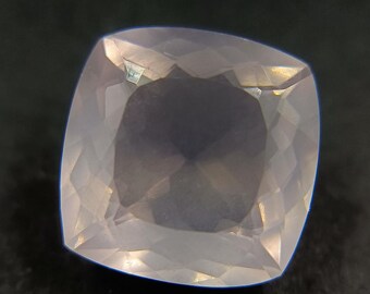 Natural Rose Quartz Loose Gemstone, Cushion Cut Faceted Hibiscus Stone, Light Pink Color Quartz Stone, Top Quality Cut Rose Quartz Gemstone