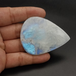 June Birthstone Rainbow Moonstone Cabochon Gemstone Beautiful Fireplay Pear Rainbow Moonstone Gemstone Pear Cabochon Pear Moonstone