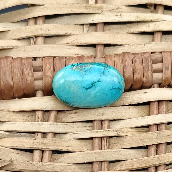 Oval Turquoise Gemstone-Natural Tibetan Turquoise Oval Gemstone-Healing Stone Top Rare Oval Stone-Cabochon Stone Blue Turquoise Stone Etsy