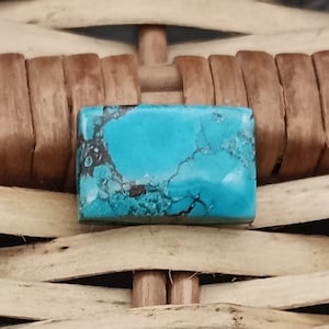 Turquoise Gemstone Natural Tibetan Turquoise Baguette Gemstone Healing Stone Top Rare Stone Tibetan AAA+Quality Cabochon Stone Free Size...