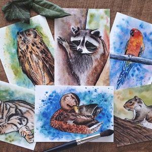 Natuur geïnspireerde ansichtkaarten (set van 6)