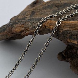 2.5mm Silver Chain Cable Chain 925 Sterling Silver For Pendant