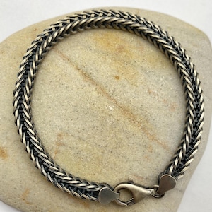 Mens Silver Bracelet Foxtail Bracelet 5mm 925 Silver