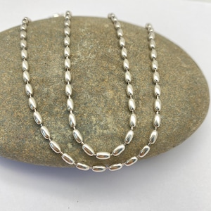 2.5mm Silver Beads Chain 925 Sterling Silver